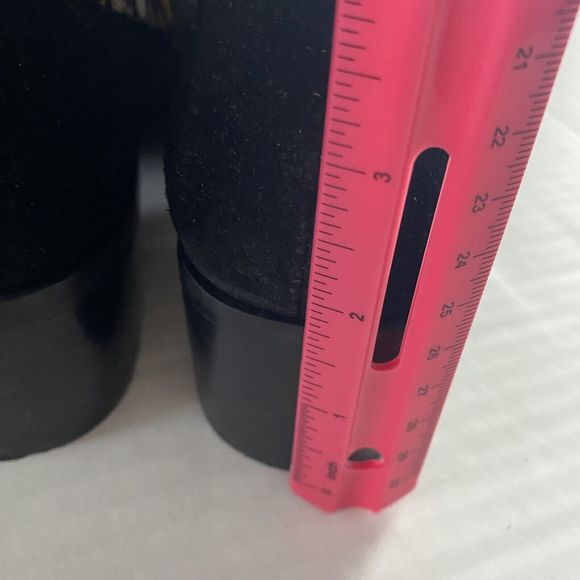 Crown Vintage Tolana Black Suede Animal Print Ankle Booties Size 8 - Picture 8 of 10